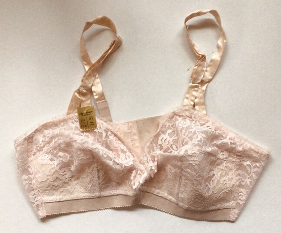 Pink Lace Lily of France Bra, 36C, NOS With Tags 