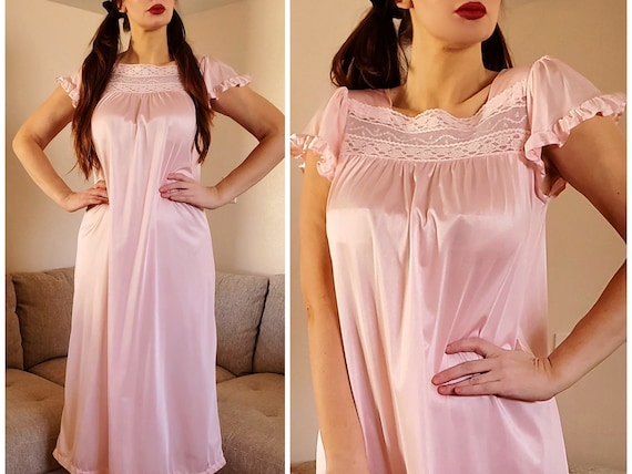 Vintage pink nightgown top