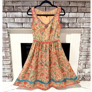 cynthia steffe orange dress Size M CYNTHIA STEFFE ORANGE PRINT Dress Back by Popular Demand Consignment inc