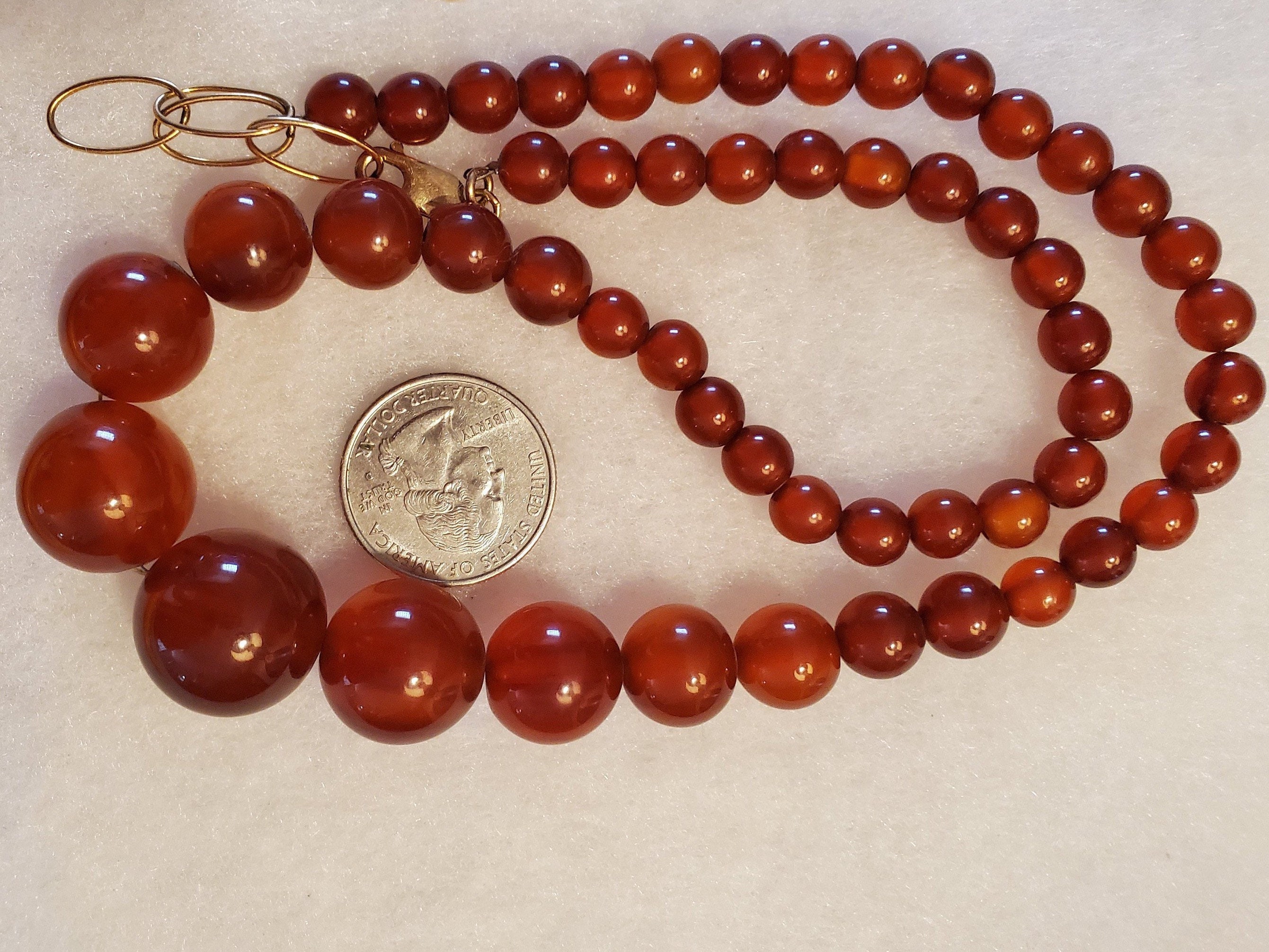 Authentic Cherry Amber Bakelite Necklace in Excellent