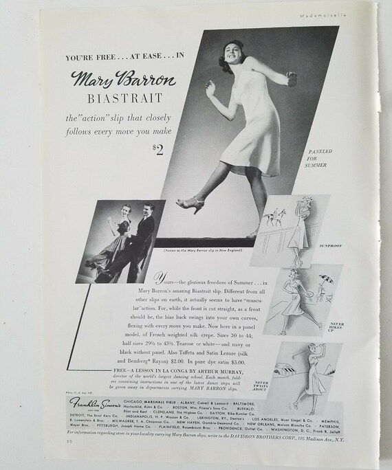 1940s Mary Barron Biastrait Peach Slip/Nightgown/… - image 6