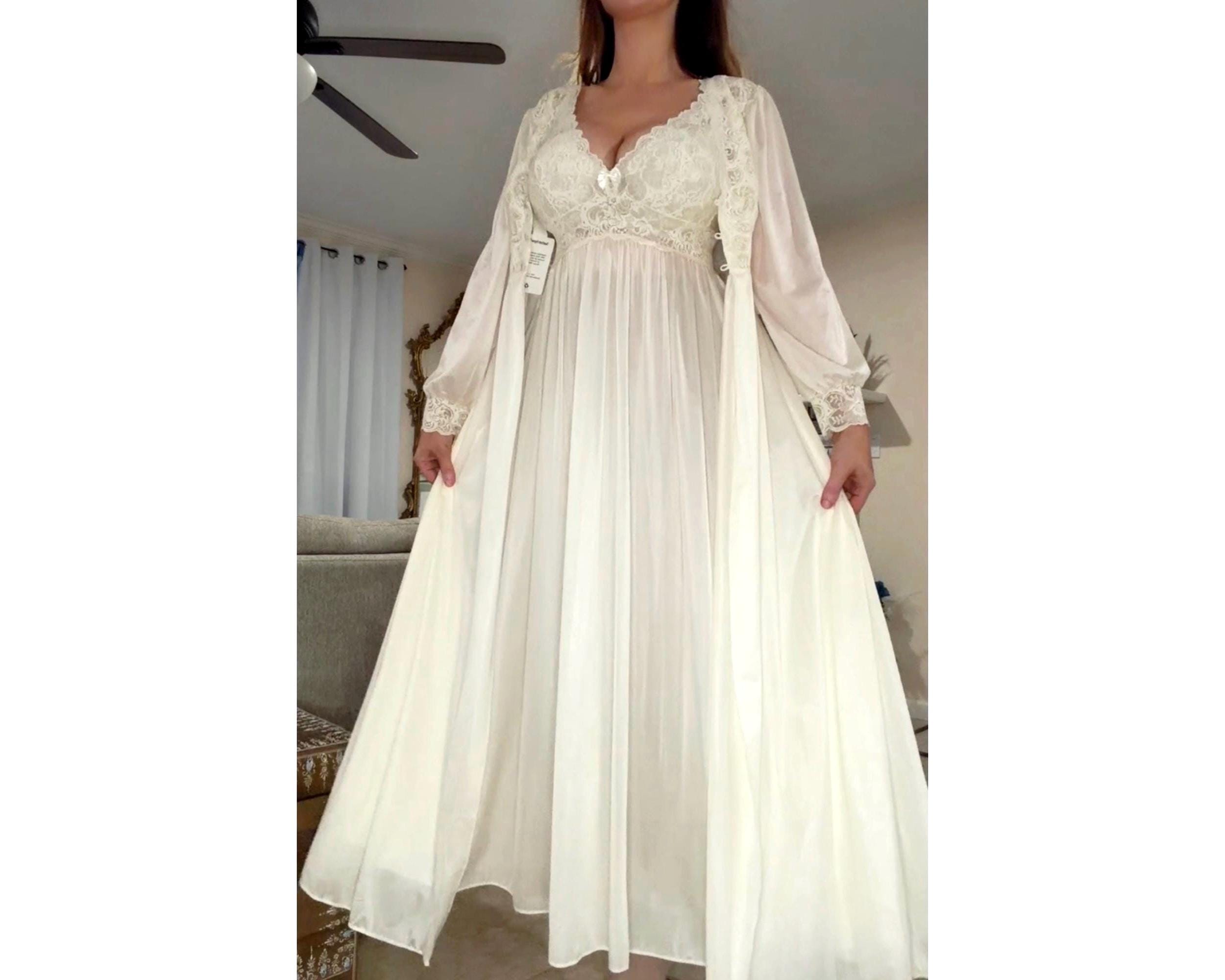 lady olga dressing gown Nightgown Set Bright Tie-Dye Warming PIW