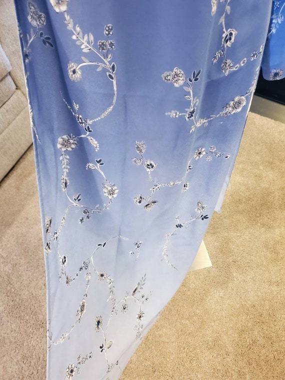 Handmade Lined Elegant Blue Cheongsam Dress with … - image 5