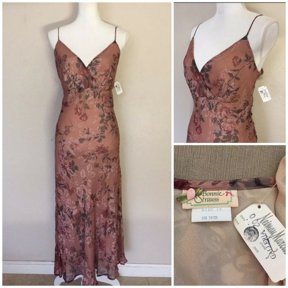 Bonnie Strauss VINTAGE 80’s Floral Dress w/ Origin