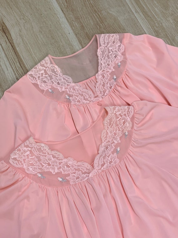 Vintage Shadowline Babydoll Nightgown & Robe Set,… - image 4