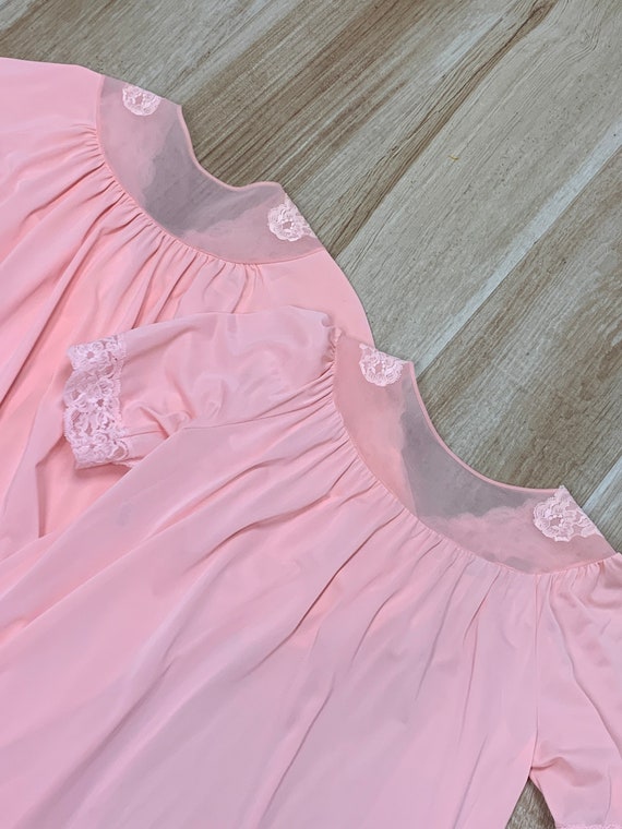 Vintage Shadowline Babydoll Nightgown & Robe Set,… - image 5