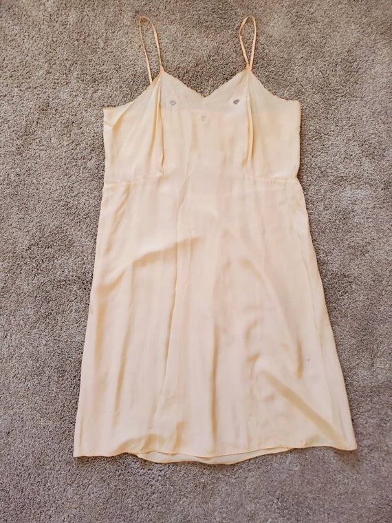 1940s Mary Barron Biastrait Peach Slip/Nightgown/… - image 2