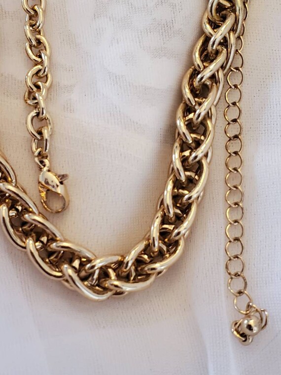 Buy Vintage Gold Tone 10mm Rope Link Chain Necklace 18 Inches With a 4 Inch  Extender Online in India 