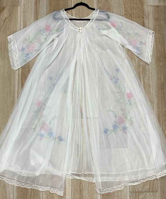 Vintage Peignoir Set Nightgown & Robe, Intime for… - image 5