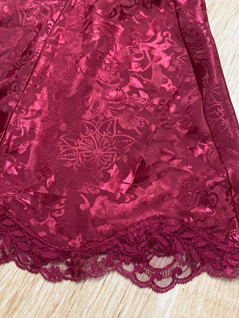 Vintage 1980s Victorias Secret Nightgown Gold Label Burgundy - Etsy