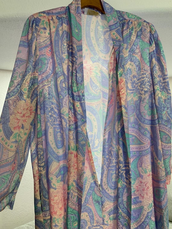 Vintage 1970s Lucie Ann Robe/Caftan/Hostess Gown/Dres… - Gem