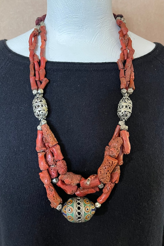 North African Berber Coral Necklace - image 2