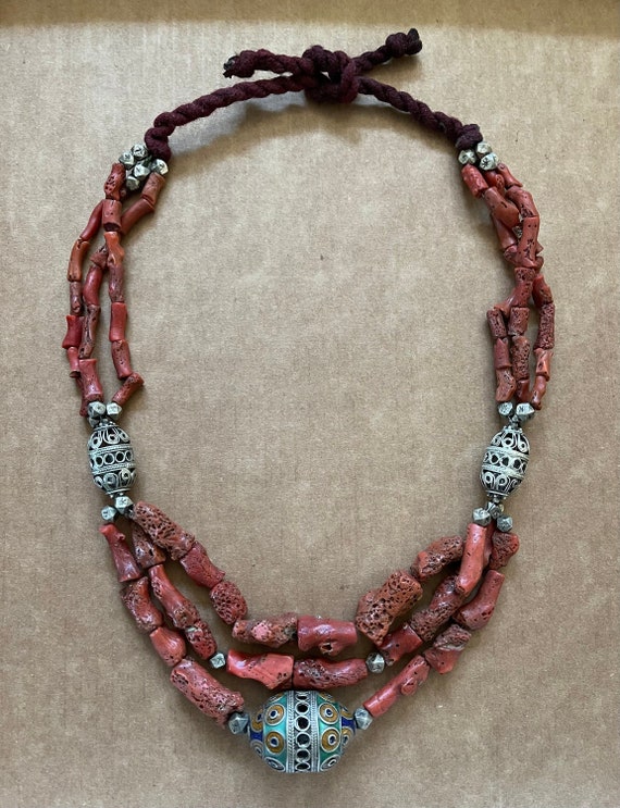 North African Berber Coral Necklace - image 1