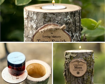 Cremation Urn with Tealight, Keepsake Urn for Ashes, Mini Sharing Urn, Memorial Candle Holder, Pet Memorial