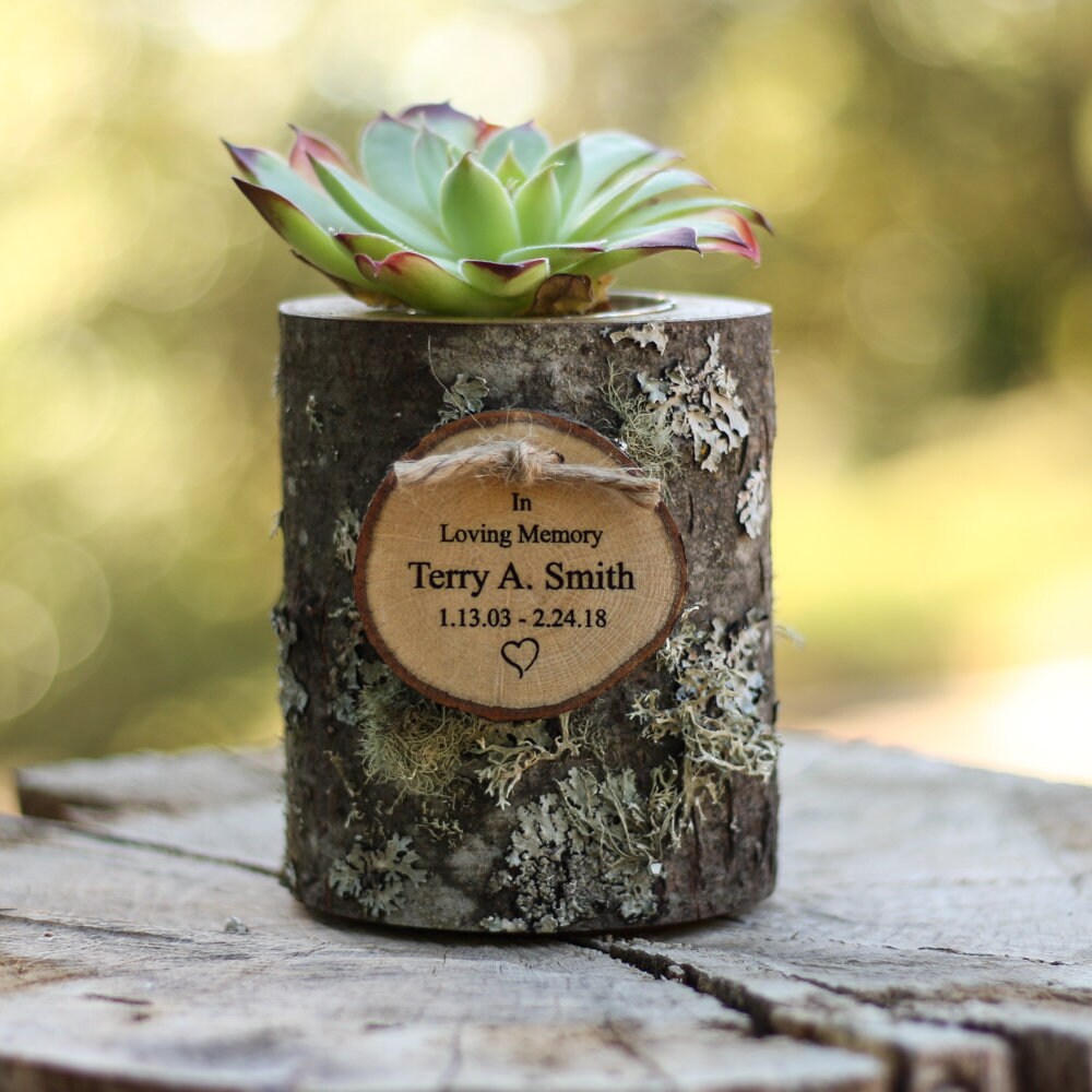 Urn Succulent Holder Keepsake log Sharing Urn Cremation Urn Rustic Ke…