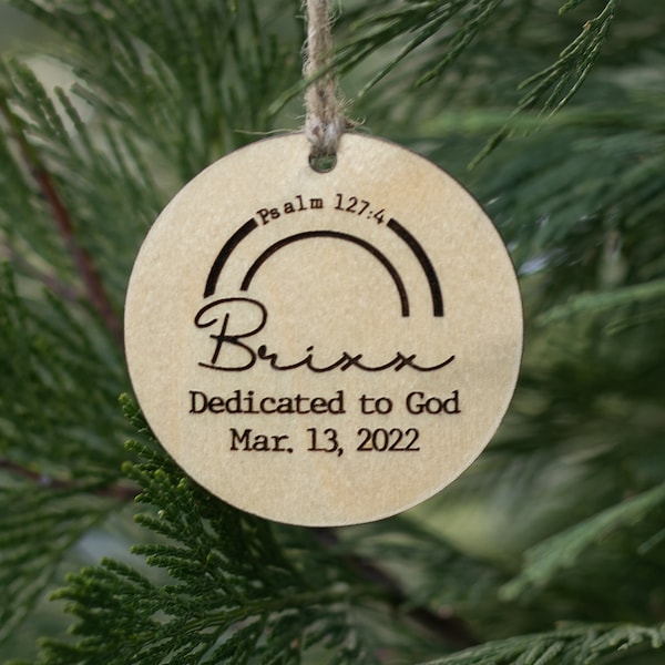 Baby Dedication Ornament Personalized
