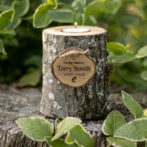 Urn Tealight Holder Cremation Urn Rustic Keepsake Urn Sharing Urn image 3