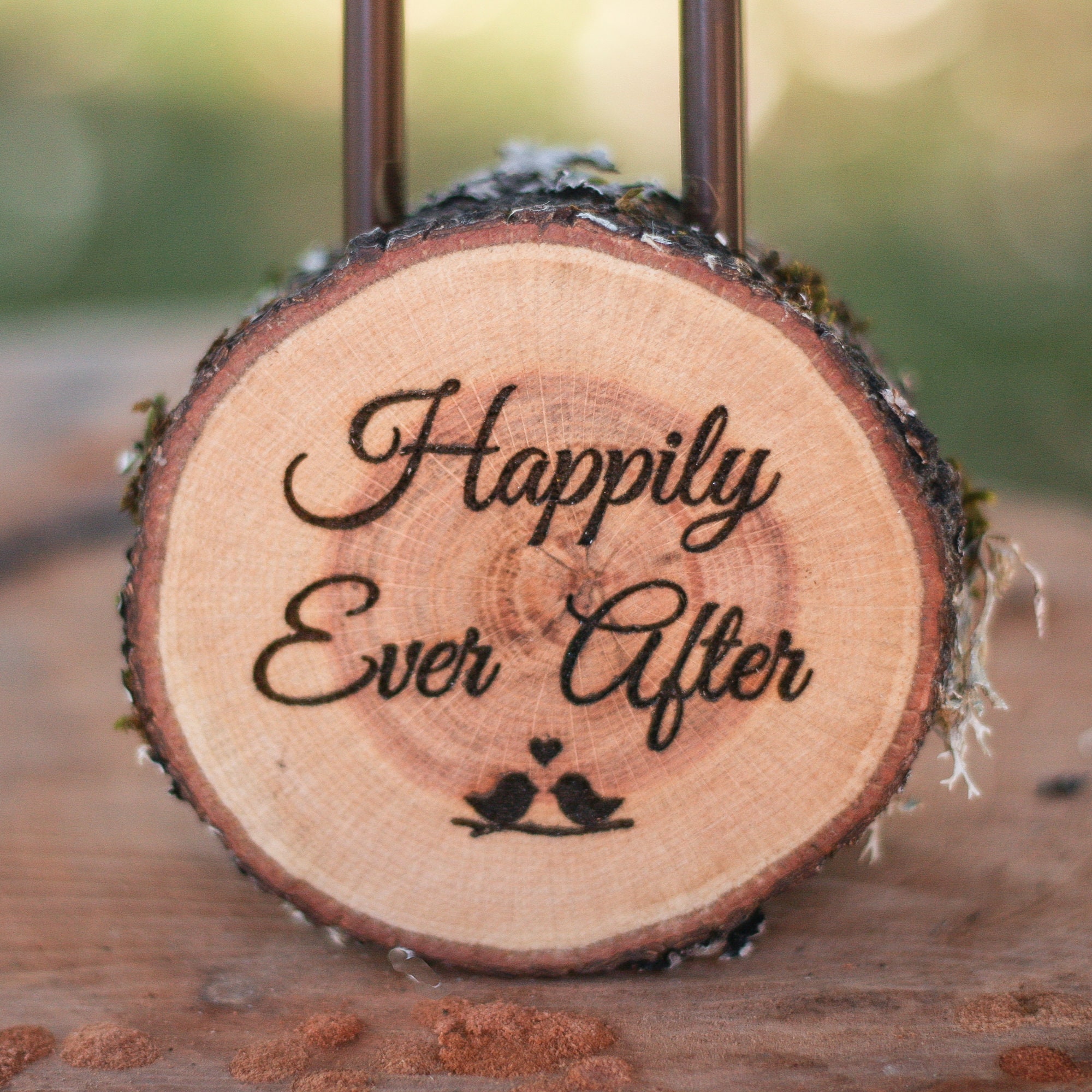 Wedding Guest Book Pen Holder Happily Ever After Rustic Pen Holder Lo…