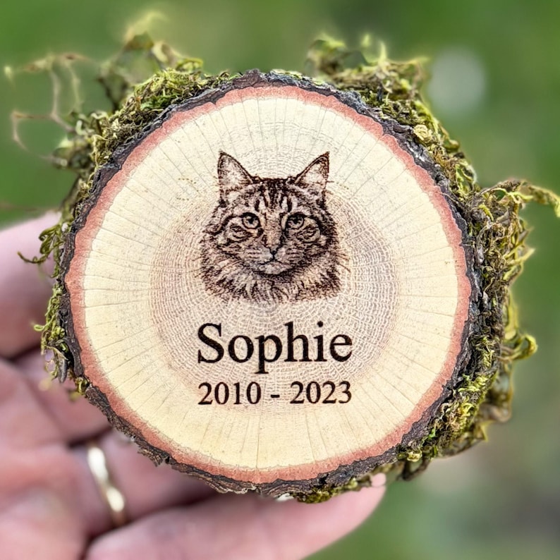 Mini Keepsake Urn log Sharing Urn Cremation Urn Rustic Mini Keepsake Urn Sharing Urn for Family Photo + Name & Dates