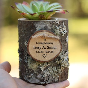 Urn Succulent Holder Keepsake log Sharing Urn Cremation Urn Rustic Keepsake Urn Sharing Urn image 3