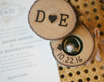 Elopement Ring Boxes Wedding Ring Box Wood Ring Box Proposal Ring Box Engagement Ring Box Wedding Ring Holder Custom Ring Box Rustic Wooden
