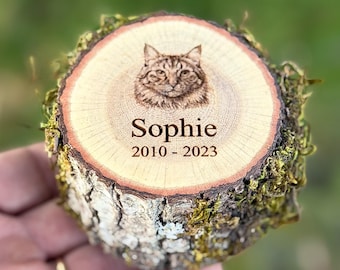 Loved one's image Urn, Mini Log Sharing Urn, Keepsake Urn, Live Edge Urn, Woodland Urn