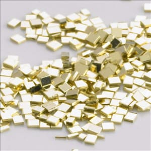 20 of Solid 14k Yellow Gold solder chips for jewelry repair melt  at 1340 degrees easy density