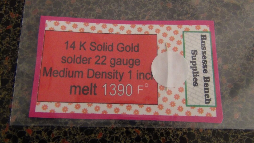 Solid 14K Gold Solder Wire Medium Density .071 DWT per Inch 22 Gauge