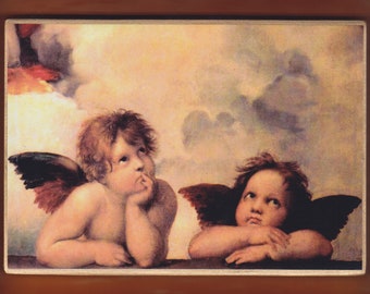 Cherubim,Sistine Madonna, La Madonna di San Sisto,Raphael.FREE SHIPPING