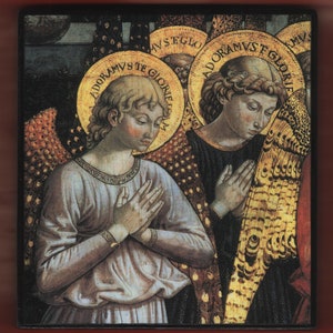 Angels, by Benozzo Gozzoli, Italian Renaissance painter from Florence.FREE SHIPPING