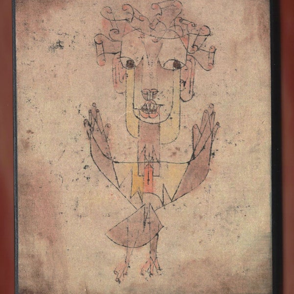 Paul Klee - Angelus Novus, Israel Museum. FREE SHIPPING