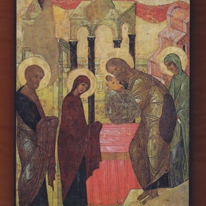 Presentation of Jesus at the Temple.Christian orthodox icon. FREE SHIPPING