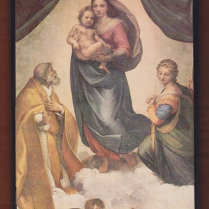 The Sistine Madonna,  the Madonna di San Sisto, Raphael Sanzio.FREE SHIPPING