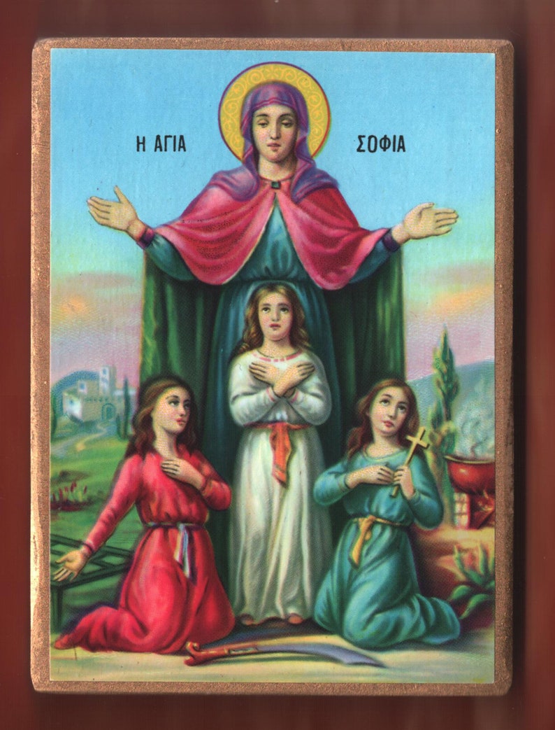 Saint Sophia and Daughters Orthodox Icon - Etsy
