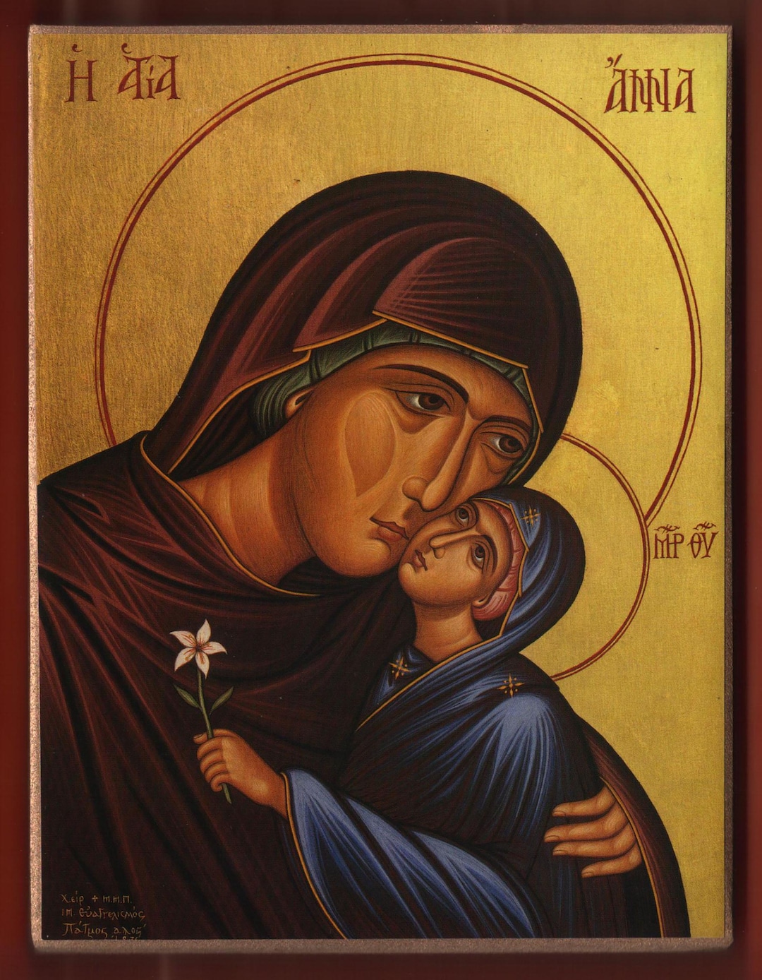 Saint Anna and Virgin Mary Icon (5.1x6.7 In) - Etsy