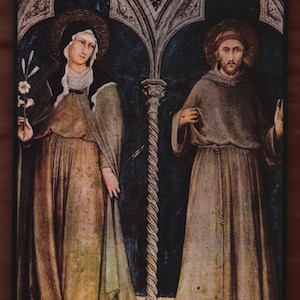 St. Clare of Assisi & St. Francis.FREE SHIPPING