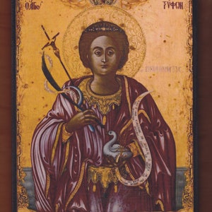 Saint Tryphon, Cathédrale Saint-Jean-le-Théologien.Icône chrétienne orthodoxe. LIVRAISON GRATUITE