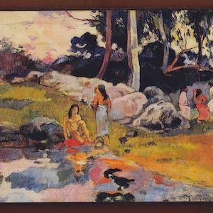 Women at the banks of river. Paul Gauguin. FREE SHIPPING