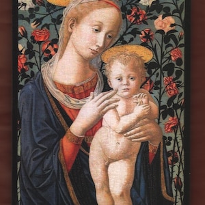 Virgen María, seguidora de Fra Filippo Lippi y Francesco Pesellino, Virgen con el Niño. ENVÍO GRATIS