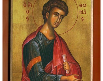 Sint Thomas de Apostel.Christelijk orthodox icoon.GRATIS VERZENDING.