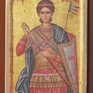 Saint Dimitrios The MYROVLITIS.Christian orthodox icon. FREE SHIPPING.