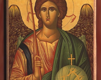 Icono de San Miguel Arcángel (10,4 x 14,9 x 2 cm)