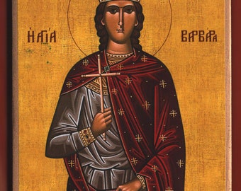 Icona cristiana ortodossa di Santa Barbara