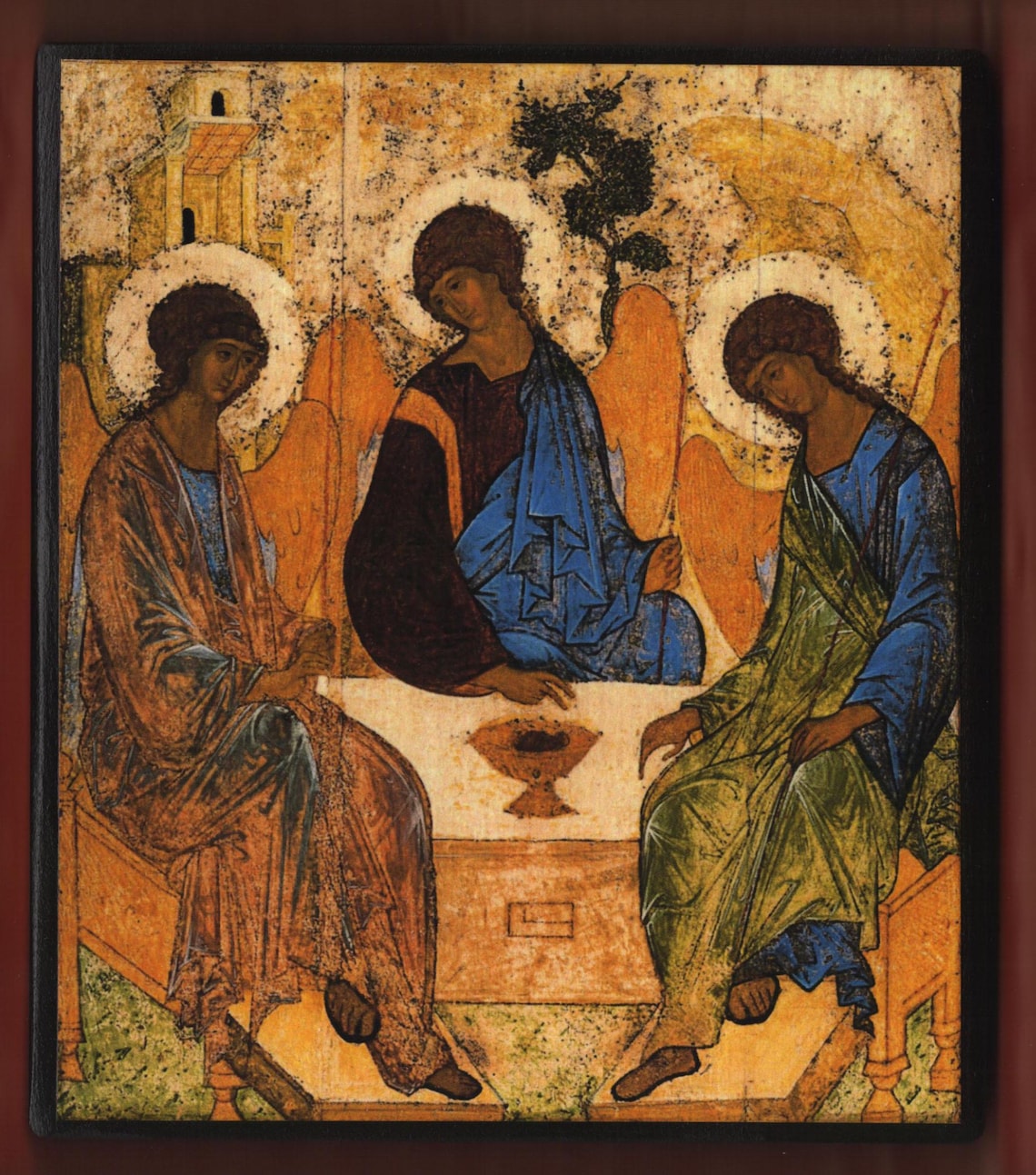 Andrei Rublev Trinity Icon, Christian Orthodox Art (16.5x19x2 Cm) - Etsy