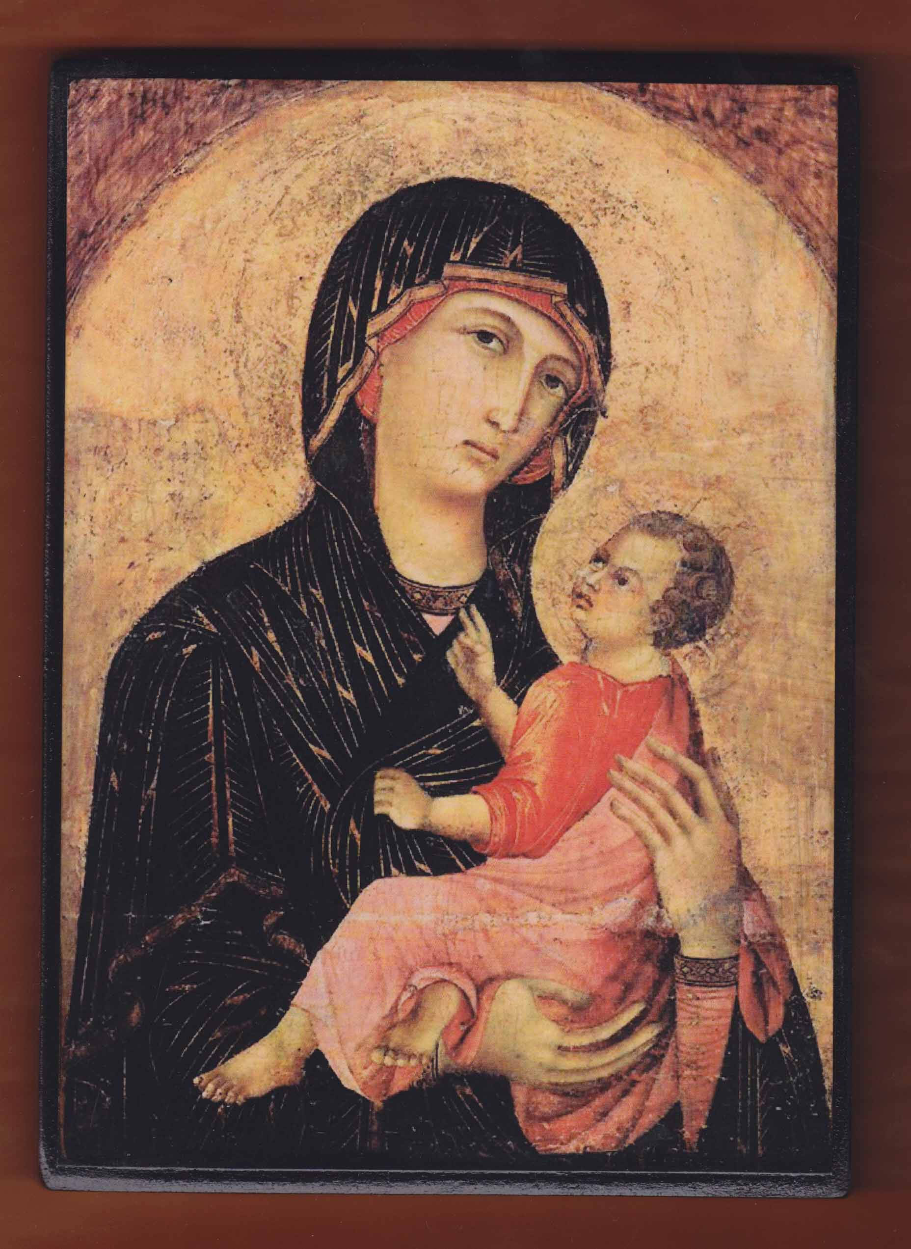 Duccio di Buoninsegna, Madonna and Child 1280s, Pinacoteca Nazionale, Siena.FREE SHIPPING