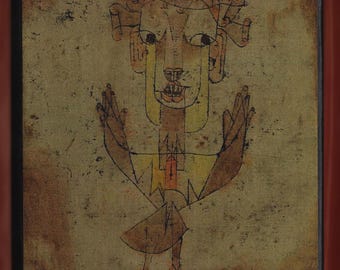 Paul Klee - Angelus Novus, Israel Museum. FREE SHIPPING