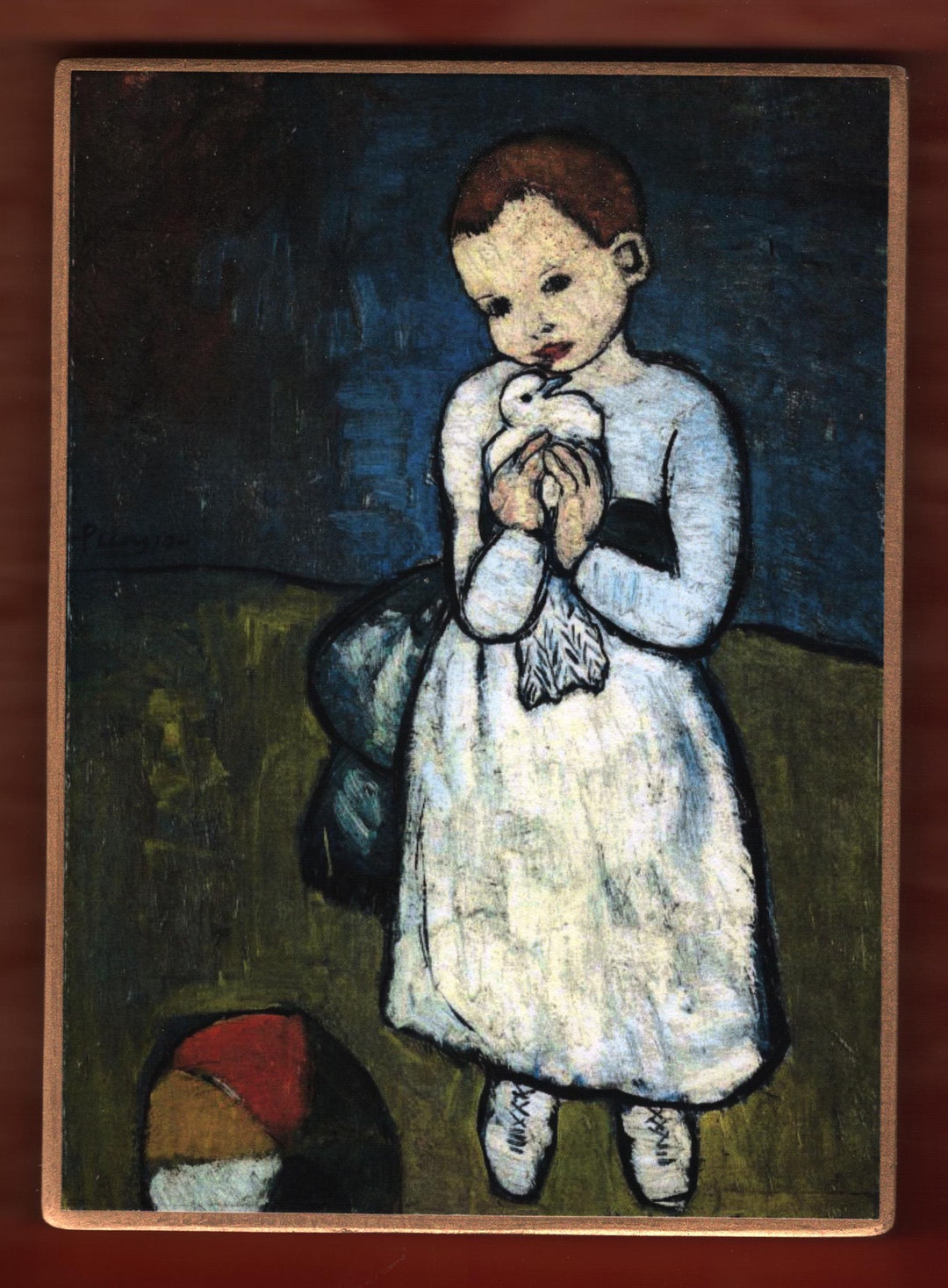 パブロ・ピカソ、Child with a dove、希少な画集より Yahoo!オークション - パブロ・ピカソ 『鳩をもつ子供』 希少
