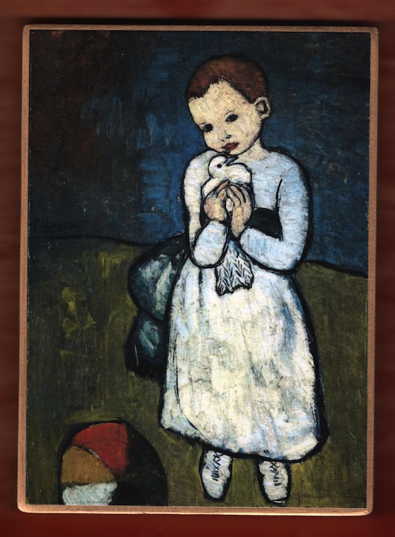 パブロ・ピカソ、Child with a dove、希少な画集より パブロ・ピカソ、Child with a dove、希少な画集より 美術品
