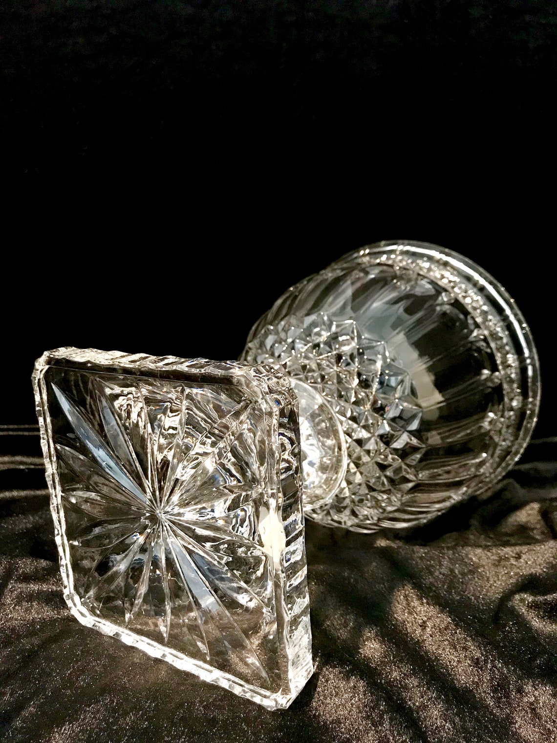 Crystal Footed Pedestal Bowl Compote Shannon Crystal by Etsy