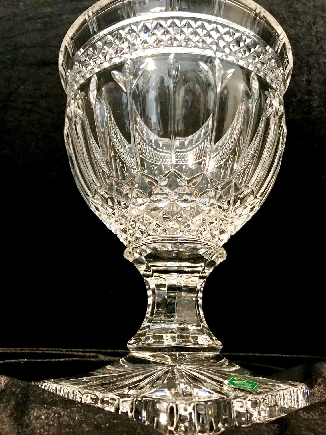 Crystal Footed Pedestal Bowl Compote Shannon Crystal by Etsy